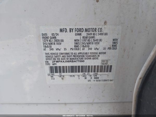 2024 FORD EDGE SEL — I9