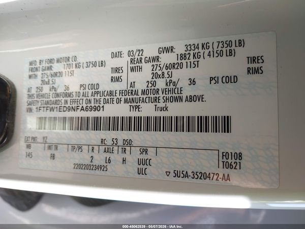 2022 FORD F-150 XLT