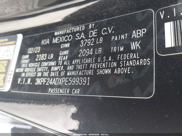 2023 KIA FORTE LXS