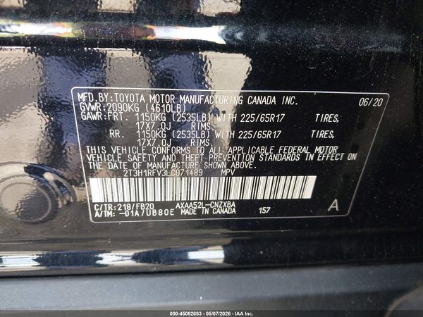 2020 TOYOTA RAV4 LE