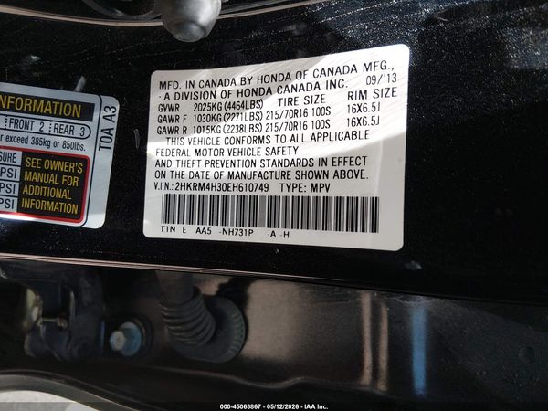 2014 HONDA CR-V LX