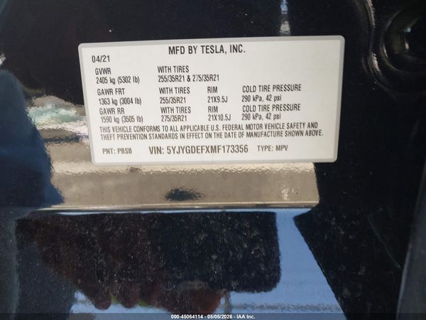 2021 TESLA MODEL Y