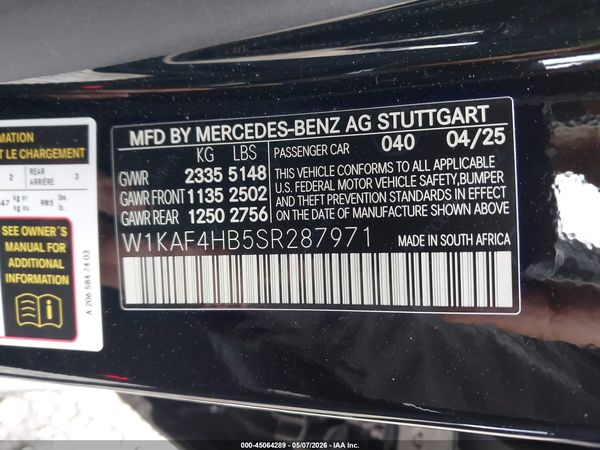2025 MERCEDES-BENZ C 300 C300 4MATIC