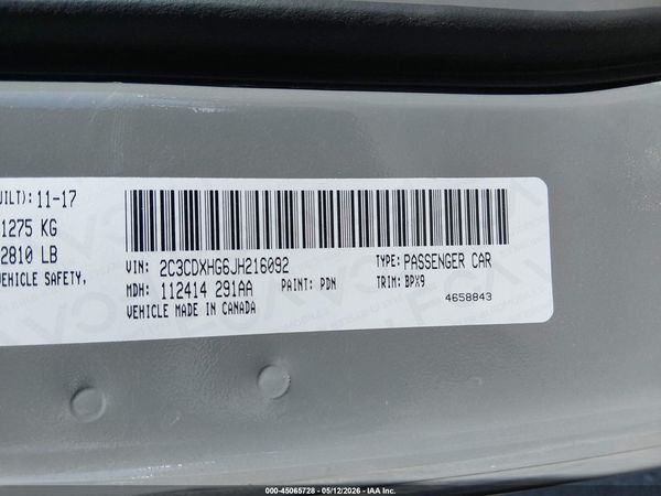 2018 DODGE CHARGER SXT PLUS RWD