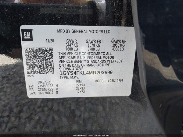 2021 CADILLAC ESCALADE 4WD SPORT