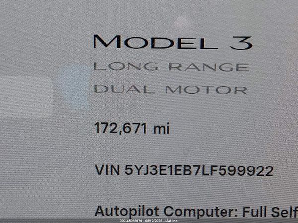 2020 TESLA MODEL 3