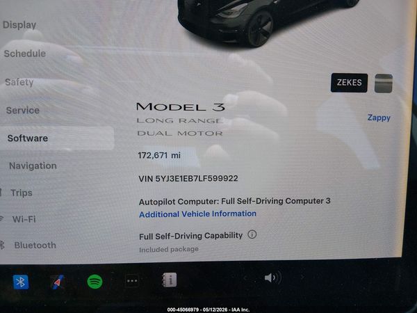 2020 TESLA MODEL 3