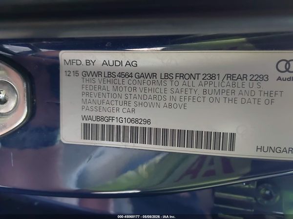 2016 AUDI A3 2.0T PREMIUM