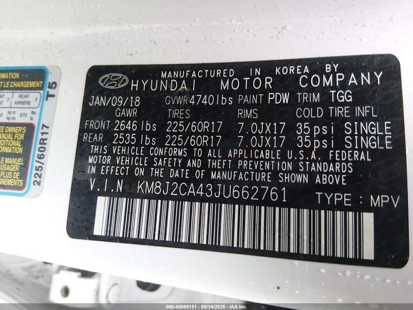 2018 HYUNDAI TUCSON SE