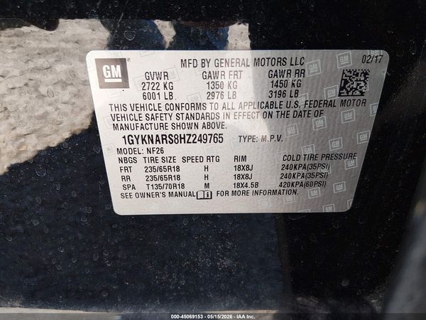 2017 CADILLAC XT5 STANDARD