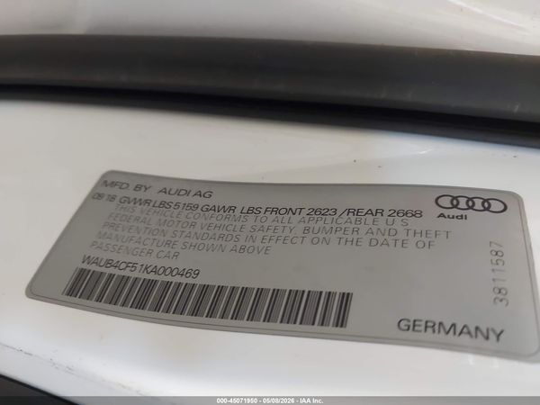2019 AUDI S5 3.0T PREMIUM