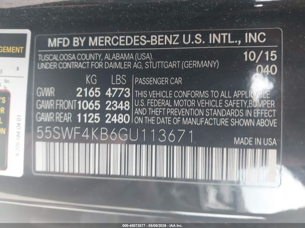 2016 MERCEDES-BENZ C-CLASS C 300