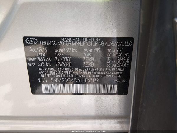 2020 HYUNDAI SANTA FE LIMITED