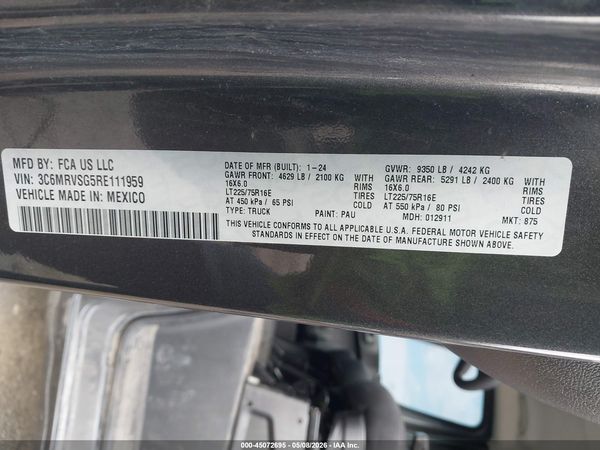 2024 RAM PROMASTER 3500