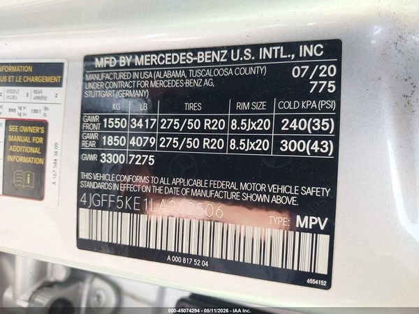 2020 MERCEDES-BENZ GLS 450 4MATIC