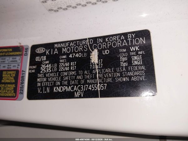 2018 KIA SPORTAGE LX