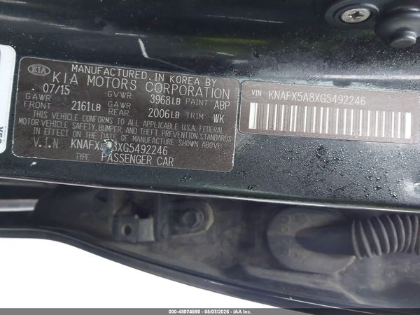 2016 KIA FORTE EX