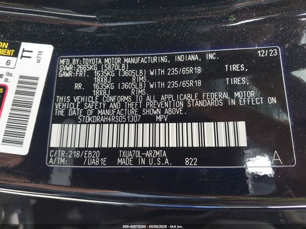 2024 TOYOTA HIGHLANDER XLE
