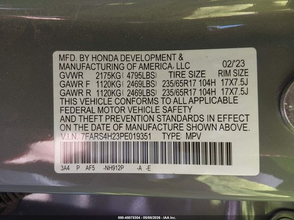 2023 HONDA CR-V LX AWD