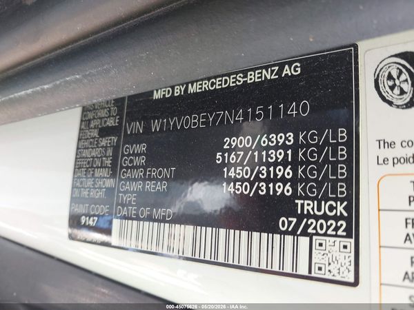 2022 MERCEDES-BENZ METRIS 447 (VS20)