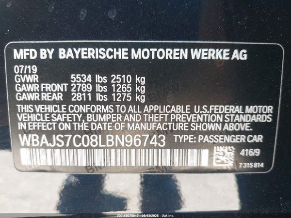 2020 BMW M550I XDRIVE