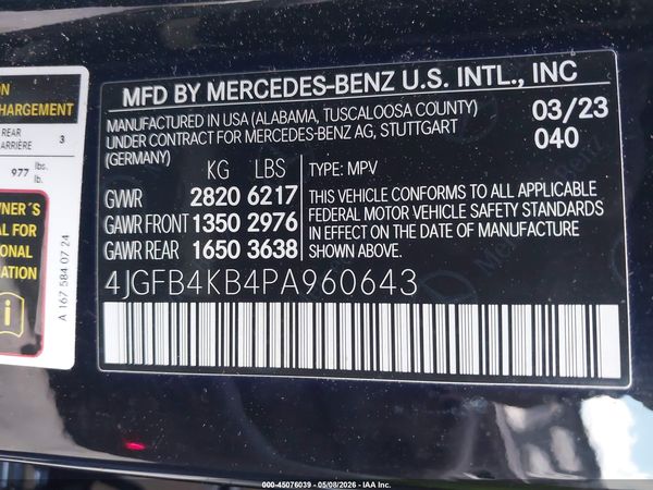 2023 MERCEDES-BENZ GLE 350 4MATIC