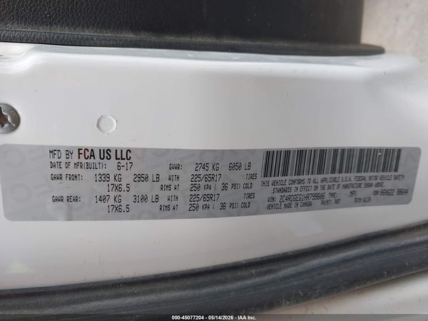 2017 DODGE GRAND CARAVAN GT