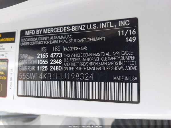 2017 MERCEDES-BENZ C 300 4MATIC