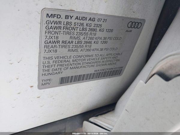 2022 AUDI Q3