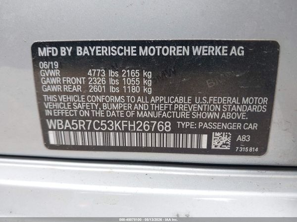 2019 BMW 330I XDRIVE