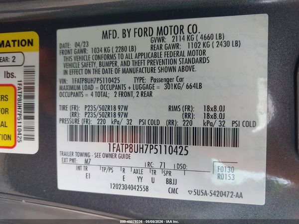2023 FORD MUSTANG ECOBOOST PREMIUM