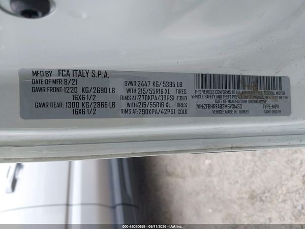 2021 RAM PROMASTER CITY TRADESMAN