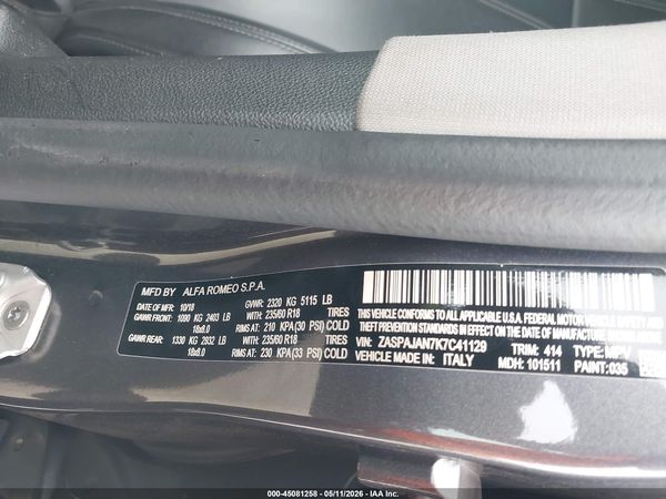 2019 ALFA ROMEO STELVIO RWD