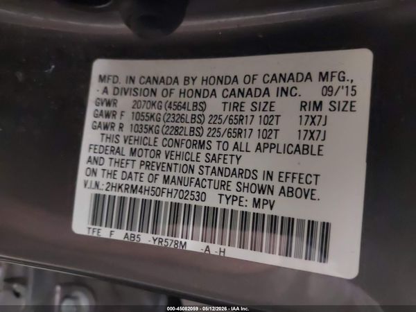 2015 HONDA CR-V EX