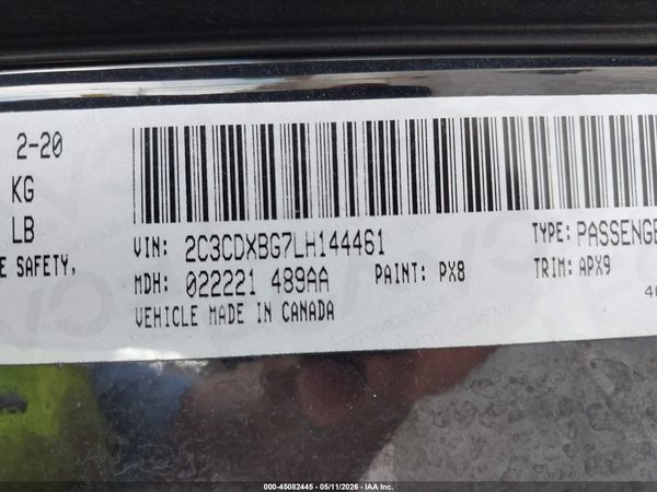 2020 DODGE CHARGER SXT RWD