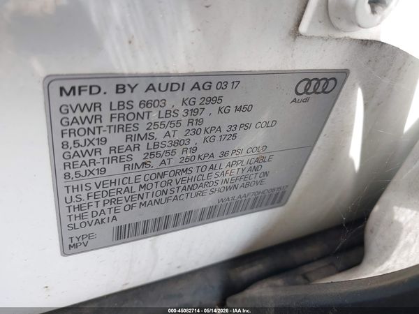 2017 AUDI Q7 3.0T PREMIUM