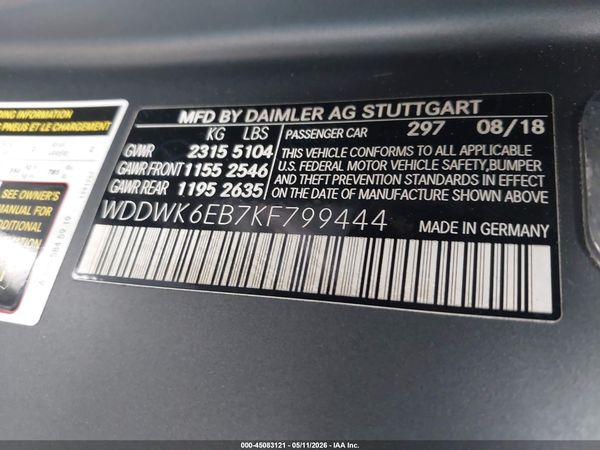 2019 MERCEDES-BENZ AMG C 43 4MATIC