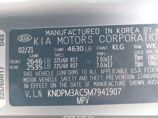 2021 KIA SPORTAGE LX