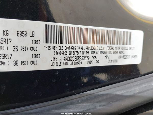 2013 DODGE GRAND CARAVAN SXT — I9