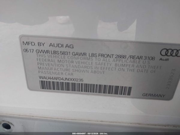 2018 AUDI A8 L 3.0T