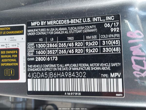 2017 MERCEDES-BENZ GLE 350 GLE350
