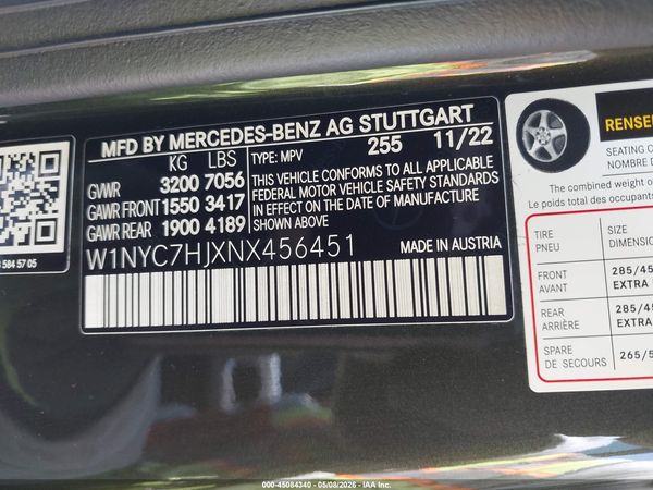 2022 MERCEDES-BENZ AMG G 63 4MATIC