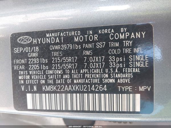 2019 HYUNDAI KONA SEL