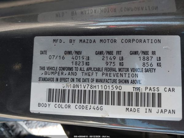 2017 MAZDA MAZDA3 TOURING