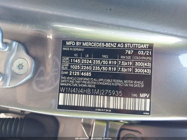 2021 MERCEDES-BENZ GLA 250 4MATIC