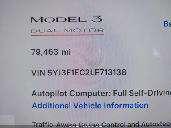 2020 TESLA MODEL 3