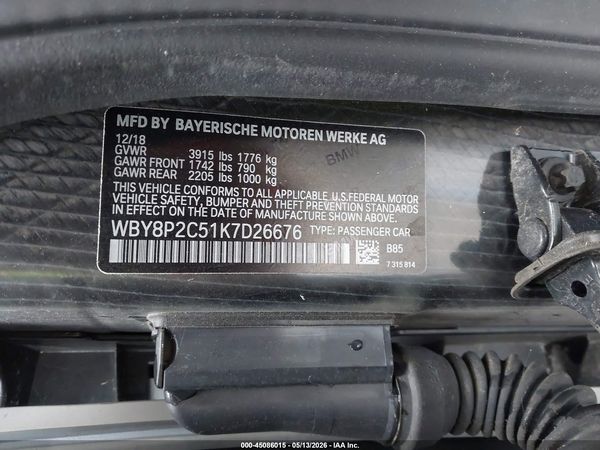 2019 BMW I3 120AH