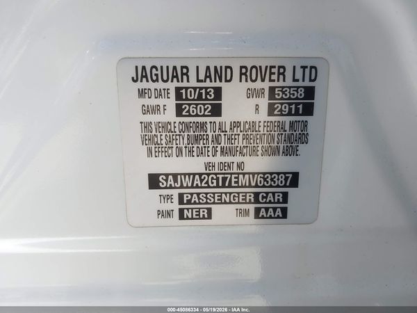 2014 JAGUAR XJ XJL SUPERCHARGED