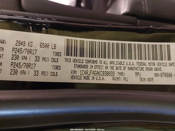 2019 JEEP GRAND CHEROKEE LAREDO E 4X4