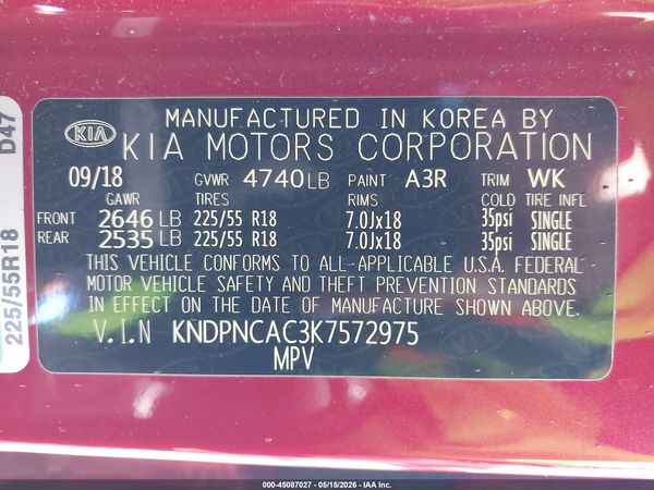 2019 KIA SPORTAGE EX